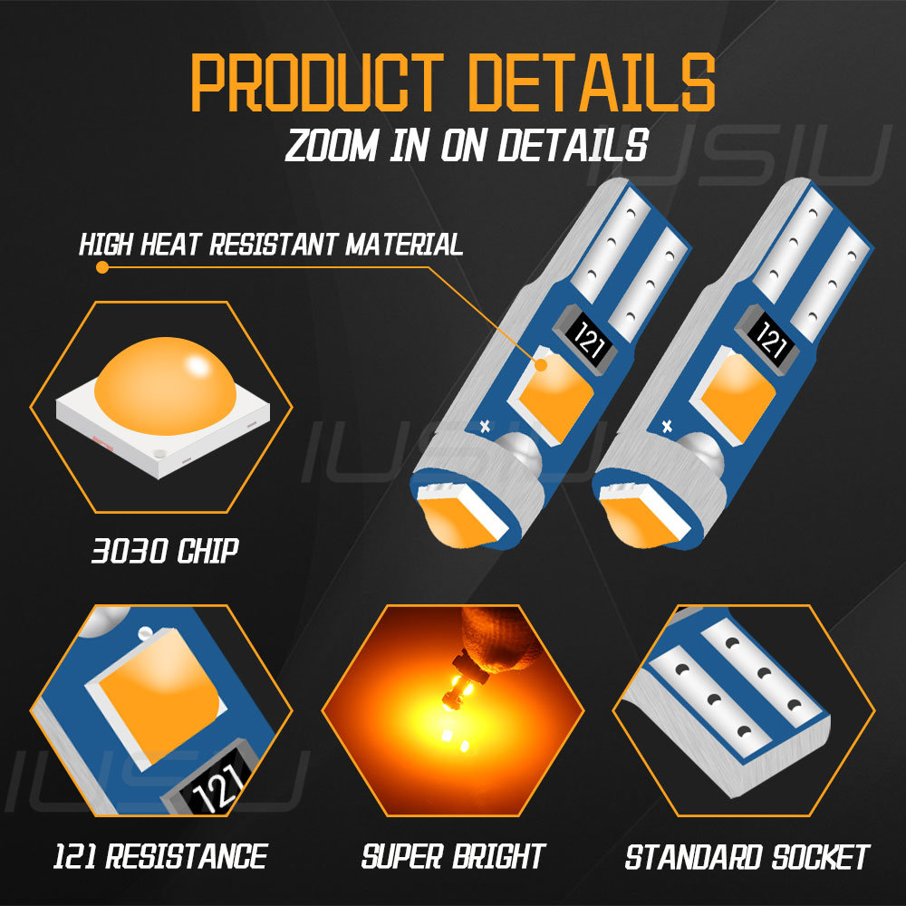 IUSIU 10PCS 73 74 Led T5 Bulb  - Grow Light T5 review and price