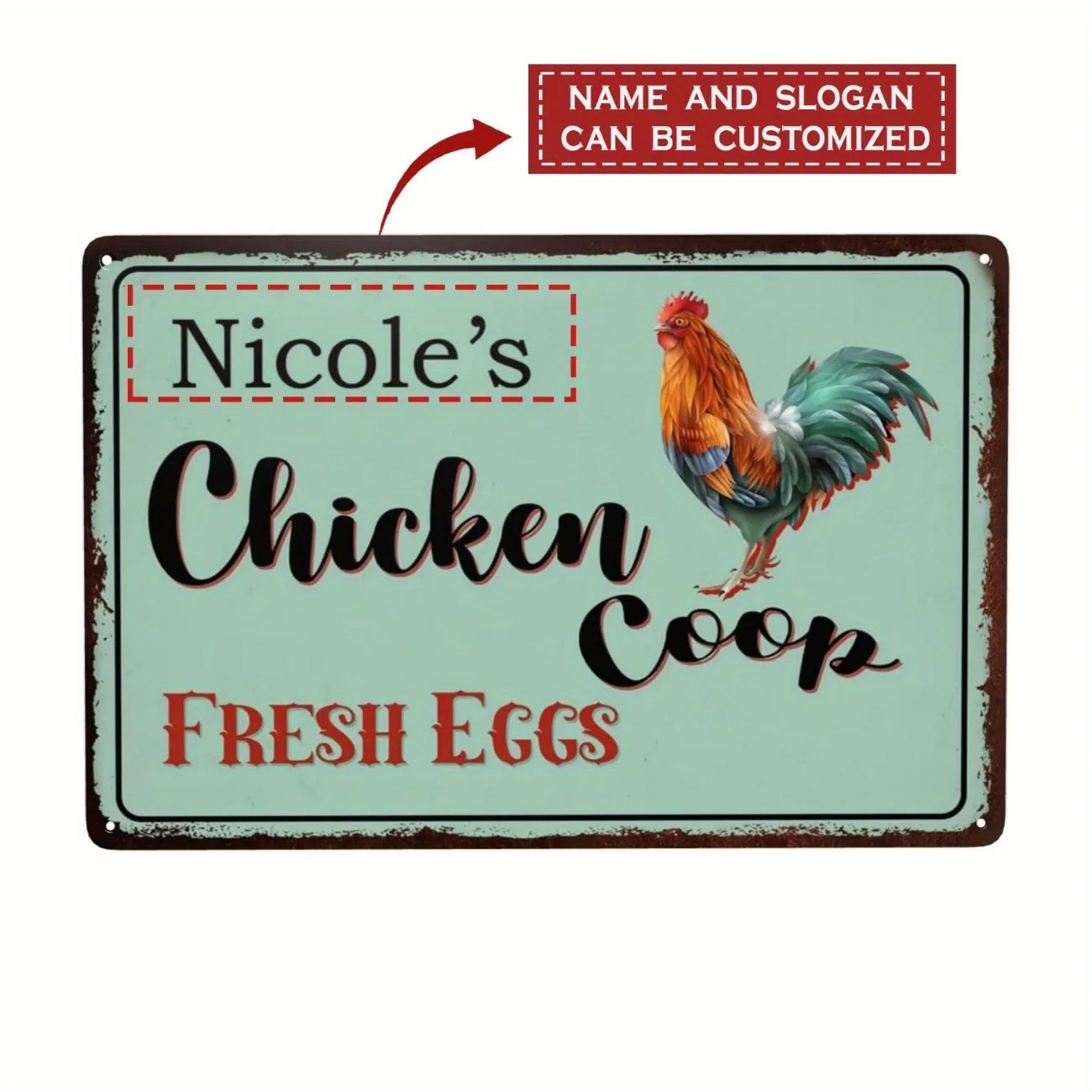 Custom Text Chicken Coop Sign  - Urban Farming Wall review and price