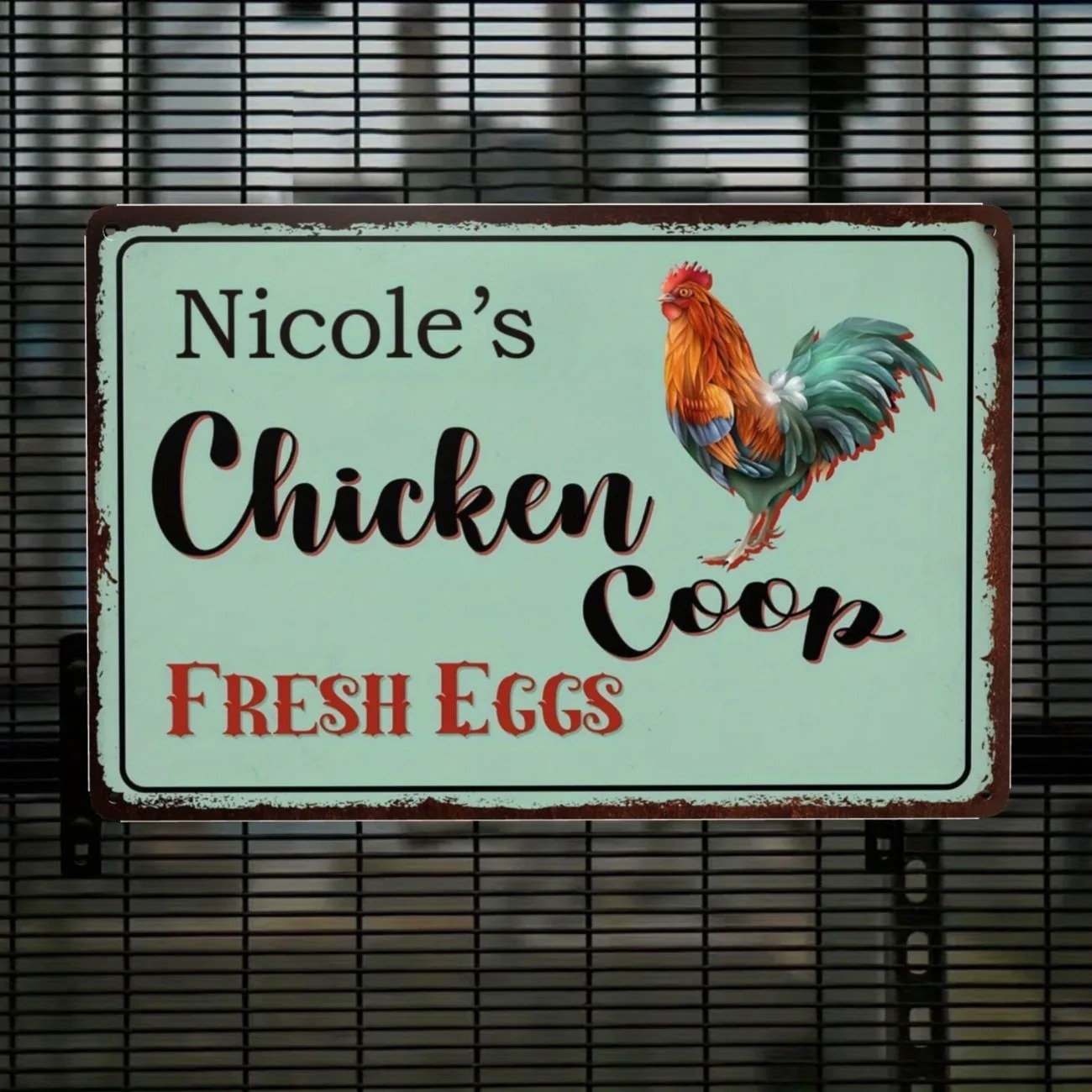 Custom Text Chicken Coop Sign  - Urban Farming Wall review and price