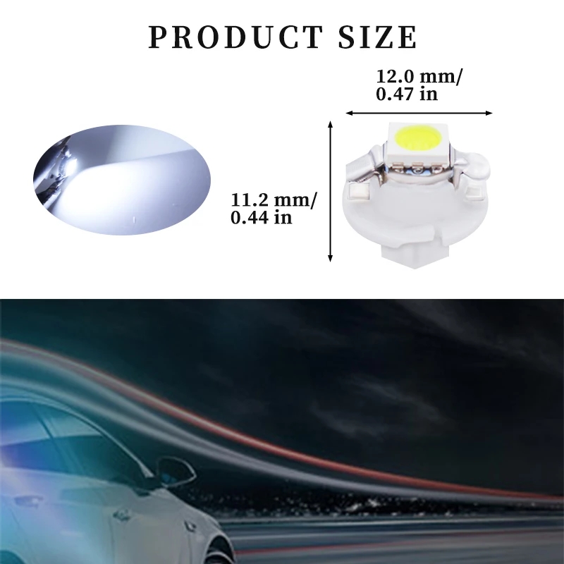 10Pcs 12V 7 Colors B8.4 Brand  - Grow Light T5 review and price