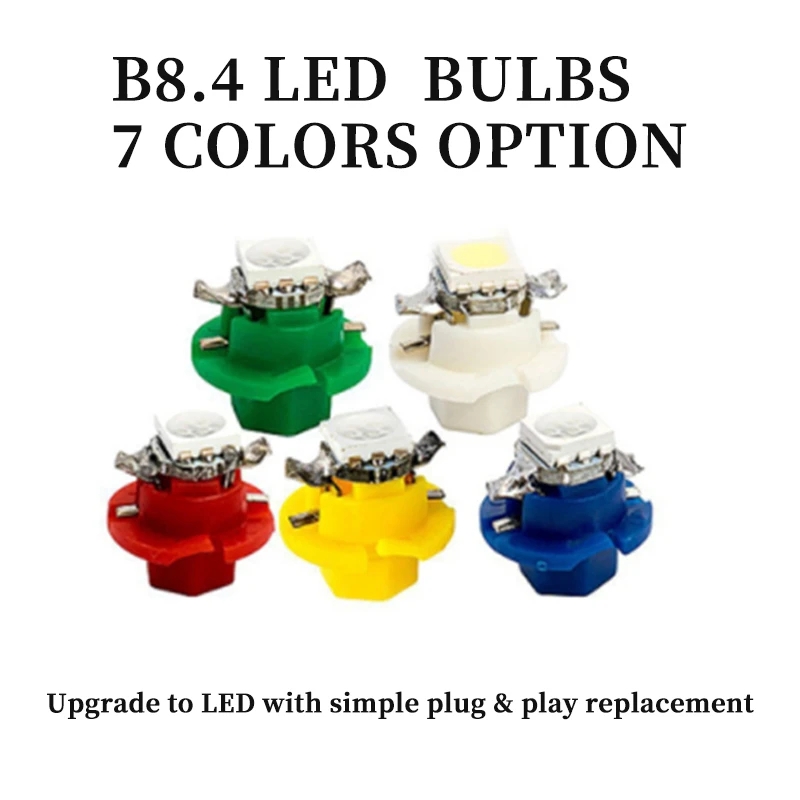 10Pcs 12V 7 Colors B8.4 Brand  - Grow Light T5 review and price